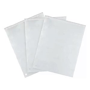 Saco Trilho Zip Transparente - 18x25cm  - 50 unidades - Rizzo