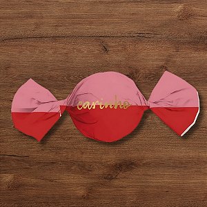Papel Chumbo 14,5x15,5cm - Desejos Carinho Vermelho - 100 unidades - Cromus - Rizzo