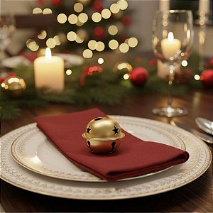 Enfeite Decorativo De Natal - Mini Guizo Dourado - 3x2,5cm - 9 unidades - Cromus - Rizzo