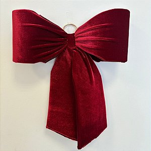 Laço de Veludo Vermelho G - 30x36x7cm - 1 unidade - Rizzo