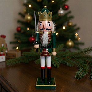 Soldado de Chumbo de Madeira com Espada - 38cm - Vermelho e Verde - 1 unidade - Artlille - Rizzo