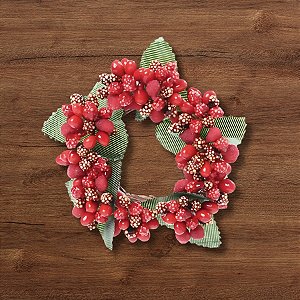 Guirlanda de Natal - Frutas Vermelhas - 7x3cm - 1 unidade - Cromus - Rizzo