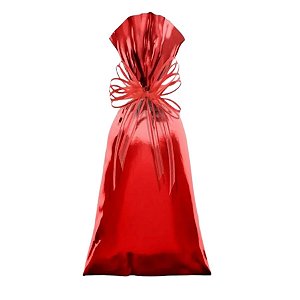 Saco Para Presente Metalizado - Vermelho G4 - 20x50cm - 50 unidades - Cromus - Rizzo