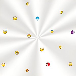 Saco Transparente Decorado - 11x19,5cm - Sortido Emoji - 100 unidades - Cromus - Rizzo