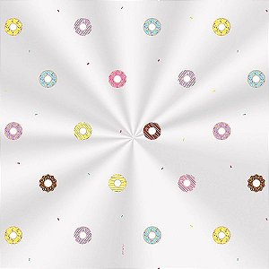 Saco Transparente Decorado - 20x29cm - Donuts - 100 unidades - Cromus - Rizzo Embalagens