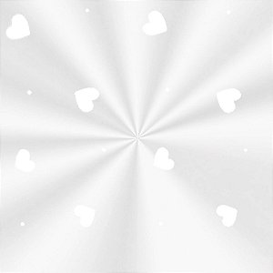 Saco Transparente Decorado - 15x22cm -  Love Branco - 100 unidades - Cromus - Rizzo Embalagens