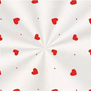 Saco Transparente Decorado - 10x14cm - Love Vermelho - 100 unidades - Cromus - Rizzo Embalagens