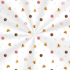 Saco Transparente Decorado - 11x19,5cm - Biscoitinhos Colorido - 100 unidades - Cromus - Rizzo