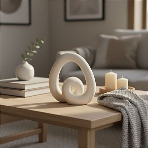 Escultura Nó em Cerâmica - 18,5x16x8cm - 1 unidade - Rizzo