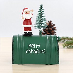 Enfeite Decorativo de Natal - Caixa De Correio Verde - 11,5x9x4cm - 1 unidade - Cromus - Rizzo