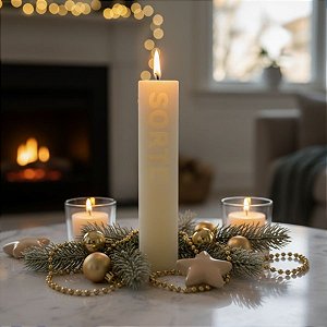 Vela Aromática Intenções - Sorte - Retangular - 15,5cm - 1 unidade - Rizzo