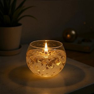 Vela Aromática em Gel - Folhas de Ouro - 100g - 1 unidade - Rizzo