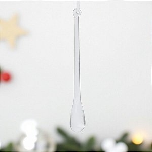 Enfeite Para Pendurar de Natal - Gota Cristal - 25x3,5x3,5cm - 1 unidade - Cromus - Rizzo