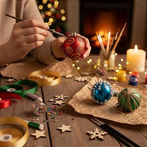 Bolas de Natal Com Pequenas Avarias - Para Artesanato - Sortida - 7cm - 1 unidade - Rizzo