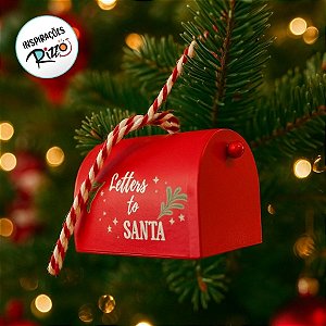 Enfeite Para Pendurar de Natal - Caixa de Correio Vermelha/Branco - 5cm - 1 unidade - Cromus - Rizzo