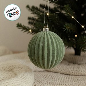 Bolas de Natal - Gomos Verde/Glitter - 15x15cm   - 1 unidade - Cromus - Rizzo