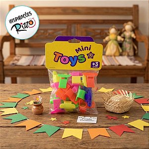Brinquedo Apito - Cores Sortidas - 3,5cm - 20 unidades - Rizzo - Rizzo