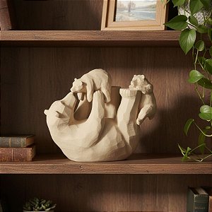 Escultura Família Urso em Poliresina - 18x22x9,5cm - 1 unidade - Rizzo