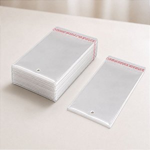 Saco Adesivado com Furo - 7x17cm - 100 unidades - Rizzo