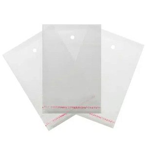 Saco Adesivado com Furo - 12x25cm - 100 unidades - Rizzo