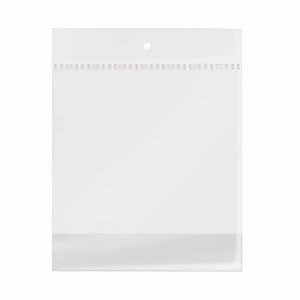Saco Adesivado com Furo - 12x18cm - 100 unidades - Cromus Embalagens