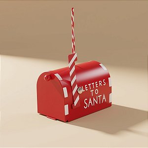 Enfeite Para Pendurar de Natal - Correio Carta Vermelho - 5,5x8cm - 1 unidade - Cromus - Rizzo