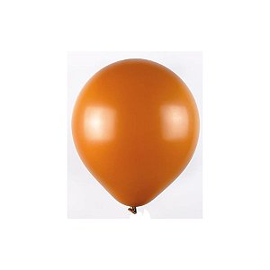 Balão de Festa Redondo Profissional Látex Liso - Laranja Terra - 1 unidade - Art-Latex - Rizzo