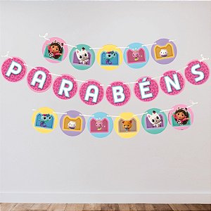 Faixa Decorativa - Casa Mágica Da Gabby O Filme  - 2,8m - 1 unidade - Festcolor - Rizzo