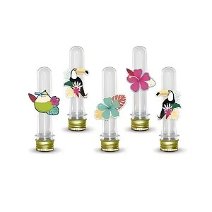 Kit Aplique Festa Tropical Tucano - 5x5cm - 15 unidades - Rizzo