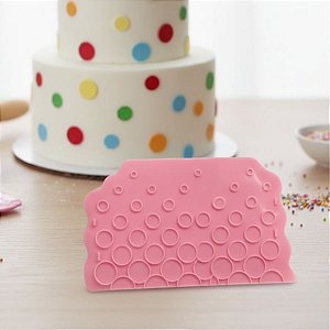 Molde De Silicone - Bolhas - Rosa - 1 unidade - Rizzo