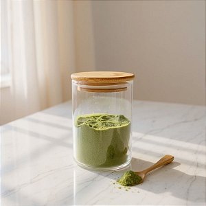 Pote de Vidro Hermético com Tampa de Bambu - 6,5x8cm - 200ml  - 1 unidade - Rizzo