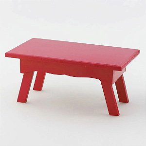Banquinho MDF Retangular - Vermelho - M 12x13,5x25cm - 1 unidade - Chiquinho - Rizzo