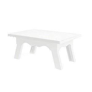 Banquinho MDF Retangular - Branco - M 12x13,5x25cm - 1 unidade - Chiquinho - Rizzo