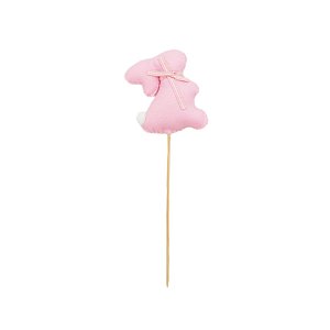 Pick Decorativo de Páscoa - Coelho Rosa - 1 unidade - Rizzo