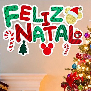 Painel Decorativo - Natal Mickey Mouse - 34x54cm - 1 unidade - Disney Original - Rizzo