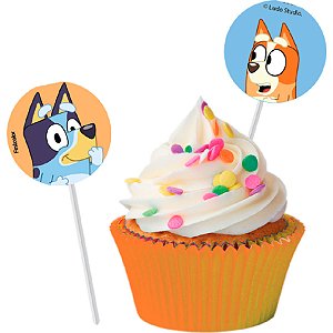 Pick Decorativo para Doces - Bluey - 8 unidades - Festcolor - Rizzo