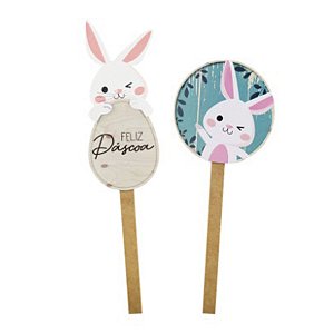 Pick Decorativo de Páscoa - Coelho Piscando - 2 unidades - Grintoy - Rizzo