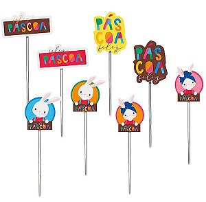 Pick Decorativo - Brilho de Páscoa - 12 unidades - Cromus - Rizzo