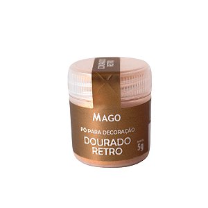 Pó para Decoração Dourado Retro - 5g - 1 unidade - Mago - Rizzo