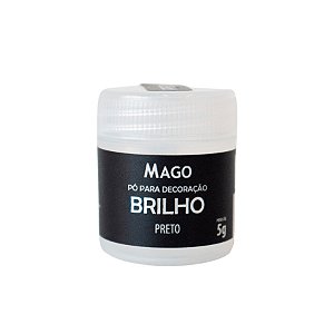 Pó para Decoração Brilho Preto - 5g - 1 unidade - Mago - Rizzo