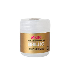 Pó para Decoração Brilho Ouro Brilhante - 5g - 1 unidade - Mago - Rizzo