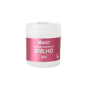 Pó para Decoração Brilho Rose - 5g - 1 unidade - Mago - Rizzo