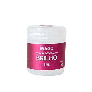 Pó para Decoração Brilho Pink - 5g - 1 unidade - Mago - Rizzo