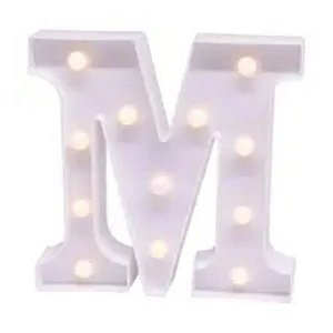 Luminoso Letra "M" com LED Amarelo - 22,5x22,5x4,5₢m - 1 unidade - Rizzo
