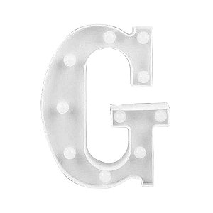 Luminoso Letra "G" com LED Amarelo - 22x17x4,5cm - 1 unidade - Rizzo