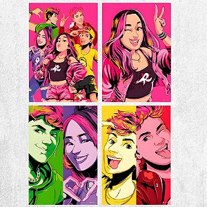 Cartaz Decorativo - Emilly Vick e dos Rosa - 45x31cm - 4 unidades - Regina - Rizzo