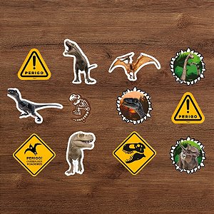 Mini Personagens Decorativos - Dinossauro - 7x9cm - 12 unidades - Regina - Rizzo