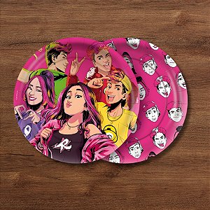 Prato de Papel Redondo - Emilly Vick e dos Rosa - 18x18cm - 12 unidades - Regina - Rizzo