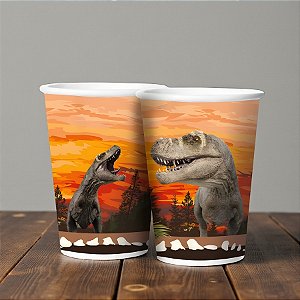 Copo de Papel - Dinossauro - 180ml - 8 unidades - Regina - Rizzo