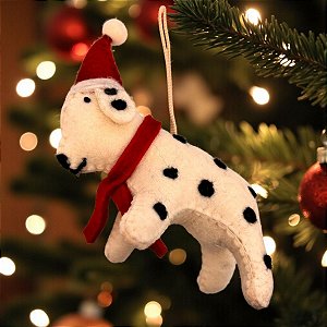 Enfeite Para Pendurar de Natal - Cachorro Dálmata - 10cm - 1 unidade - Cromus - Rizzo